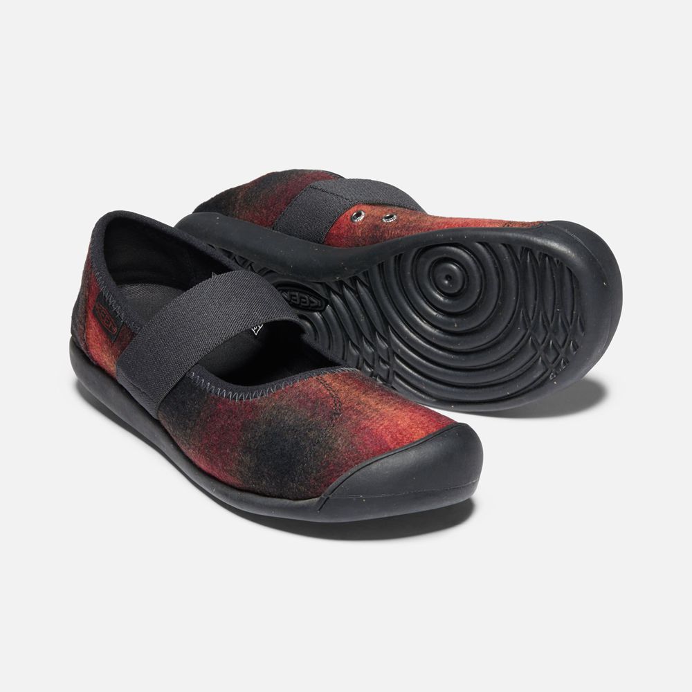 Keen Slip-On Kadın Kırmızı/Siyah - Sienna Plaid Mary Jane - Türkiye DJVP51860